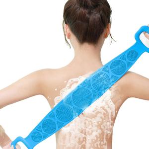 Thân Thiện Với Da Mềm Silicone Cơ Thể Chà Sàn Tắm Bàn Chải Vành Đai Tắm Cho Trở Lại Tẩy Da Chết Và Chà xát Bùn Tro Bàn Chải Tắm - Product Image 1