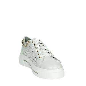 Sneakers Cinzia Soft Donna Bianco con Plateau Chunky in Pelle Bianca - Product Image 4