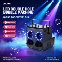 Machine à fumée et bulles LED double tête 900W 3-en-1 avec télécommande DMX512, effet de scène électrique pour mariage, fête, discothèque