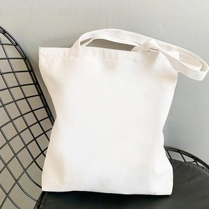 Bolsa de lona de algodón orgánico con asa de compras para regalo de playa personalizada, bolsa de sublimación en blanco con logotipo impreso personalizado - Product Image 5