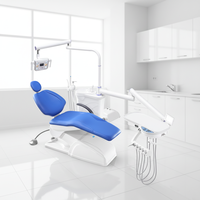 Sillón Dental de Alta Calidad al Precio Más Bajo, Escupidera de Cerámica, Lámpara Oral LED, Equipo para Clínica Dental con Taburete para Dentista