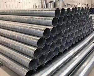 צינור ספירלי קשיח לאוורור, צינורות פלדה מגולוונת המשמשים לפינוי עשן בסדנאות - Product Image 1