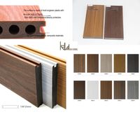 Planches de terrasse en WPC co-extrudé, sol composite imperméable, grain de bois 3D, antidérapantes, rainurées, pour jardin et terrasse