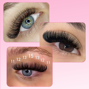 CoMango Extensions de cils pré-faits en éventail, Noir mat Cachemire, Volume moelleux, Soie Velours, Plateaux de cils 3D 6D 10D 12D 14D 16D - Product Image 5