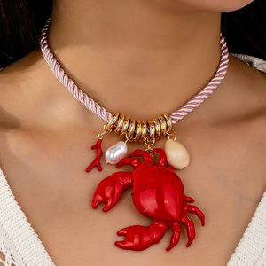 Qingdao <strong>Jewelry</strong> 1-Piece Trendy Multi-Pendant Necklace Beach Ocean Shell Coral <strong>Crab</strong> Cross-Border E-commerce Buddhism - Product Image 1