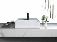 Vente en gros, lavabo multifonctionnel avec fonction de lavage, plus pratique, lavabo en céramique artistique pour salle de bain, robinet, évier de salle de bain