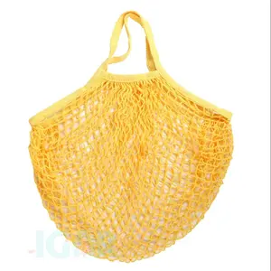 Kitchen Fruits Vegetables Hanging Bag Reusable Grocery Produce Bags Cotton Mesh Ecology Market String Net Shopping bags