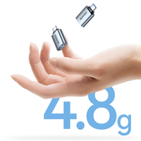 Adaptateur OTG SAMZHE Type-C vers USB-A USB3.2 5 Gbps en alliage d'aluminium, convertisseur de transfert de données, connecteur USB-C mâle vers USB-A femelle