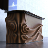 Bureau de réception en bois massif au design moderne personnalisé, table d'ordinateur, tables pour clients de salon, pour usage professionnel