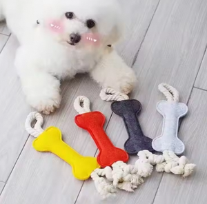 Özel logolar çok renkli çevre dostu plastik kemik şeklinde çiğnemek oyuncak köpekler ve kediler için aşınmaya dayanıklı halat bağlı tasarım - Product Image 5