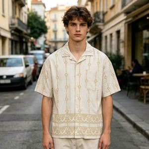 Camisas de lino transpirables con botones para hombre, estilo Broderie Anglaise, de Turquía, al por mayor. - Product Image 1