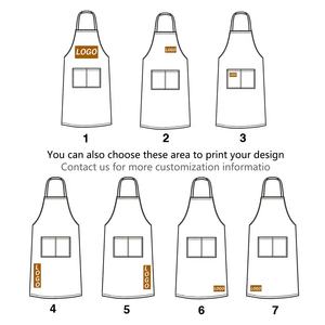 Delantales de Lona Negros y Beige con Hebilla Ajustable y Logotipo Personalizado, Delantales sin Mangas Transpirables y Suaves para Camareros de Restaurante - Product Image 4