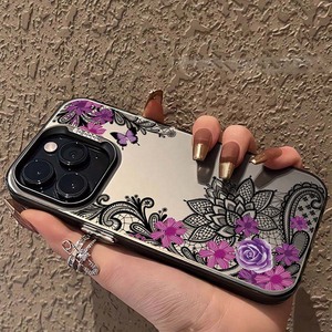 <span class=keywords><strong>Coque</strong></span> de téléphone portable en TPU pour <span class=keywords><strong>Iphone</strong></span> X Xr Xs <span class=keywords><strong>11</strong></span> 12 13 14 15 16 17 Pro Max Impression papillon fleur dentelle - Product Image 3