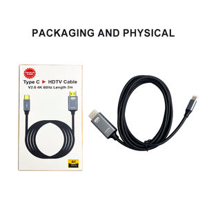 <span class=keywords><strong>Cable</strong></span> convertidor de HDTV de 2M, 4K, 60Hz, tipo C a <span class=keywords><strong>HDMI</strong></span>, <span class=keywords><strong>para</strong></span> teléfonos móviles HUAWEI Xiaomi, tabletas compatibles con proyector de computadora - Product Image 6