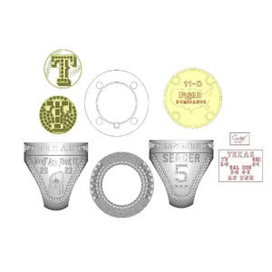 Anillo de Campeonato de Béisbol Deportivo Juvenil Personalizado, Chapado en Oro Rosa, Aleación de Zinc, Cristal - Product Image 3