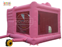 Château gonflable commercial JOYRISE pour filles, thème gâteau, rose, avec toboggan, en PVC, garantie 3 ans, 500 kg