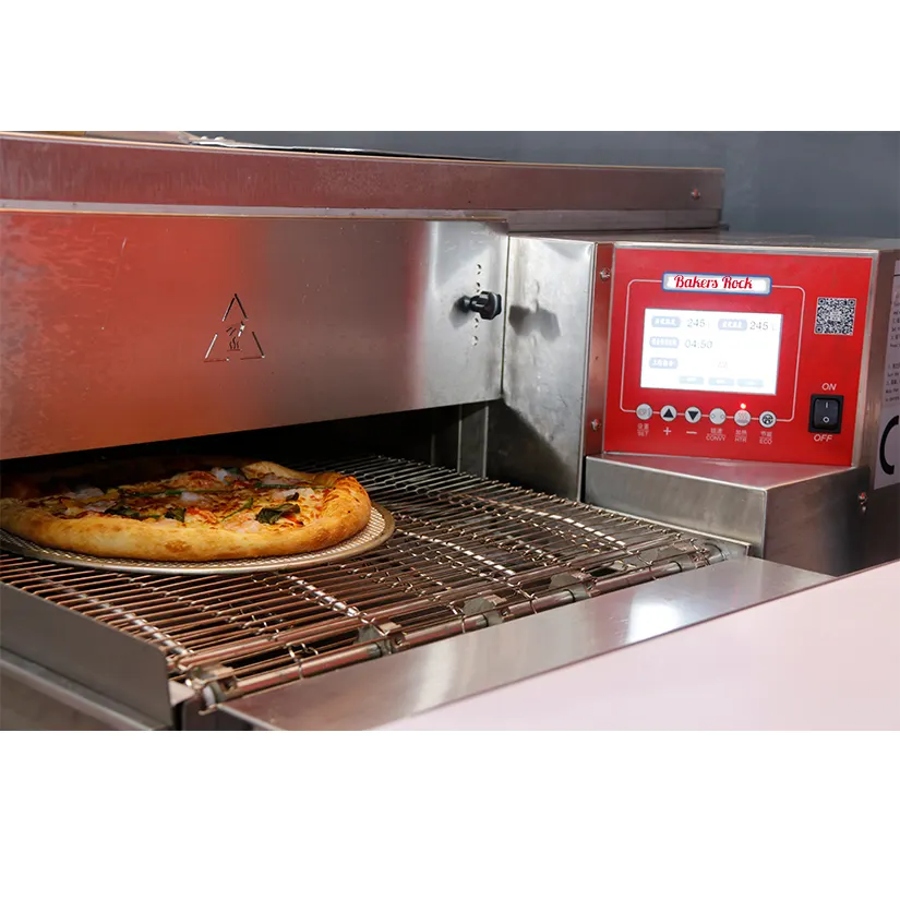 Atacado forno para pizza elétrico transportador comercial totalmente automático para o cozimento de pizza