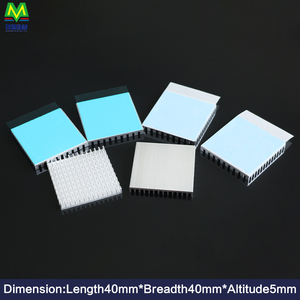 Dissipateur thermique en aluminium ultra-mince 40*40*5 à profil cassé pour modules d'alimentation de carte mère avec caoutchouc conducteur de chaleur - Product Image 5