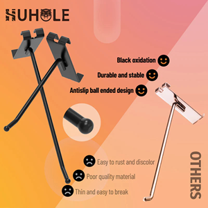 Ganchos Resistentes para Panel de Rejilla de 12 Pulgadas, de Hierro, para Almacenamiento Comercial, Fácil Instalación, OEM - Product Image 1