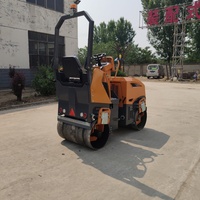 Compacteur routier à double tambour Bomag 2 tonnes à patins de mouton, bulldozer vibrant à roue unique 6/8 tonnes avec pneus en caoutchouc