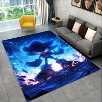 3D S-Sonics Game Cartoon-Teppich für Wohnzimmer, Schlafzimmer, Dekoration, Kinderspiel, rutschfeste Dekoration für Sofa, Fußmatte, Weihnachtsgeschenk