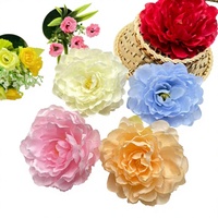 Grande fleur de pivoine de 11 cm, fleurs artificielles en soie plastique, fausses têtes de pivoine, accessoires de bricolage faits à la main, décoration de mariage