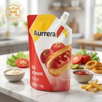 Sachet Doypack à fond plat haute barrière avec fenêtre transparente pour noix, confitures et snacks – Emballage alimentaire premium