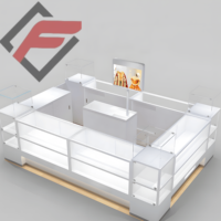 Vitrine de présentation de bijoux de luxe moderne personnalisée avec écran LED, comptoir de magasin, matériau MDF, dimensions 1500 mm, utilisation en supermarché