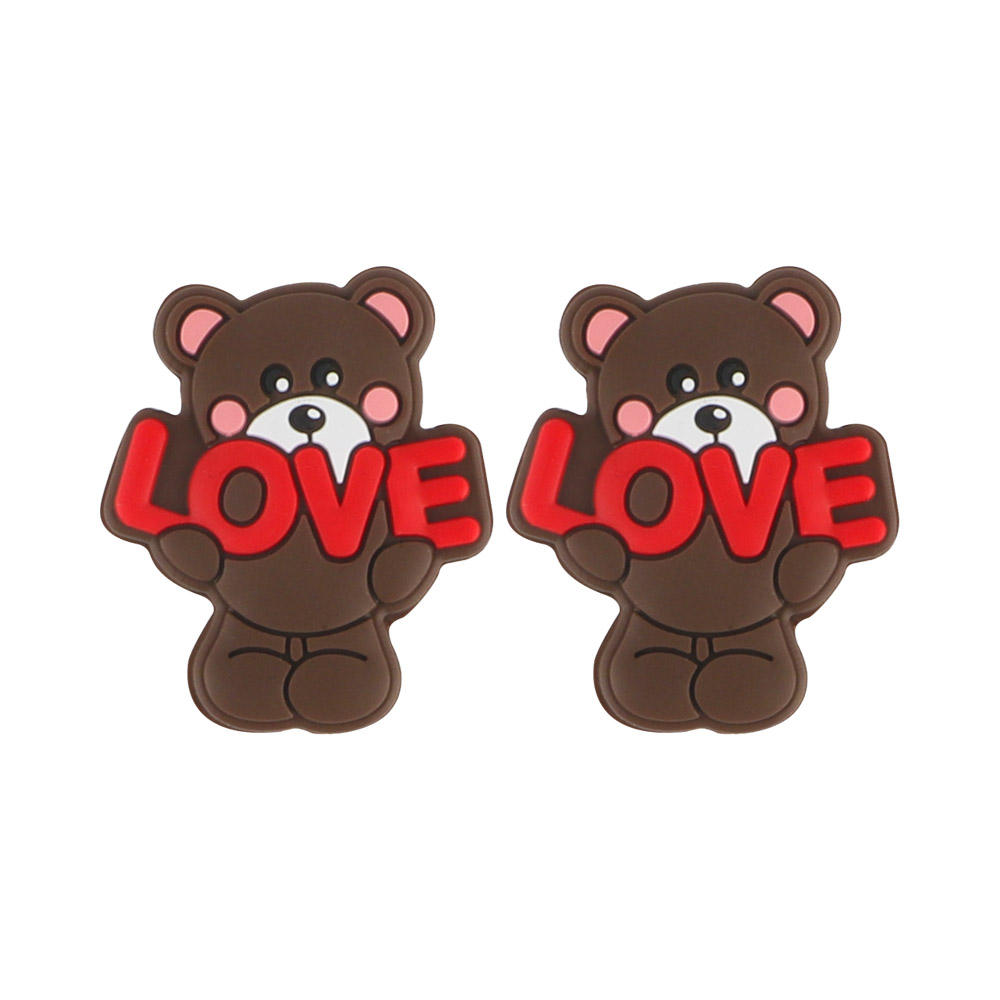 SA218ช็อคโกแลตลูกปัดโฟกัสรูปสัตว์รัก