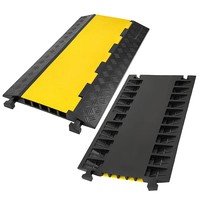 Protège-câbles robuste en caoutchouc à 5 canaux, rampe de protection de câbles, caillou de circulation pour câbles
