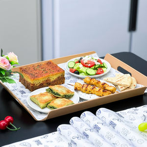 Papier <span class=keywords><strong>d</strong></span>'emballage pour sandwichs, hamburgers et nuggets de poulet, biodégradable, écologique, jetable, résistant à la graisse, en gros sur mesure - Product Image 3