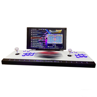 Console de jeu 2 joueurs, boîte de jeux multi-en-un, machine d'arcade rétro LCD, jeu à monnayeur anglais, portable et rechargeable en métal