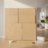 Boîte d'expédition en carton ondulé kraft personnalisable, recyclable et réutilisable, avec fermeture magnétique, plusieurs tailles, pour envoi postal
