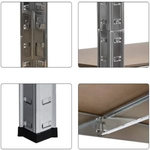 Étagère de rangement en métal sans boulons <span class=keywords><strong>à</strong></span> 5 niveaux, robuste, étagères industrielles en <span class=keywords><strong>acier</strong></span> pour entrepôt, atelier - Product Image 2