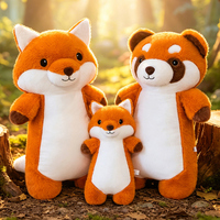 Bantal Boneka Rakun Rubah yang Nyaman Dipeluk, Boneka Hewan Isi Kapas PP, Dekorasi Rumah, Berbagai Ukuran untuk Remaja