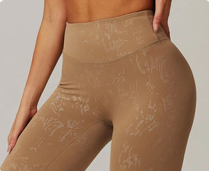 तंग त्वरित शुष्क उच्च कमर बट लिफ्ट, कस्टम लोगो कसरत चलाने वाली महिला जिम फिटनेस खेल पैंट योग लेगिंग - Product Image 4