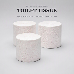 Papier toilette personnalisé avec logo, petit rouleau, pâte de bois vierge, pour distributeur, importateur, vente en gros, emballage en carton, fourniture OEM - Product Image 2