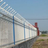 Clôture tubulaire en acier courbée sur mesure, galvanisée à chaud, en acier zingué, pour zone résidentielle, stade, parc