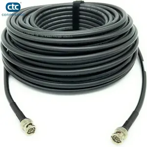 高质量闭路电视电缆3G 6g高清SDI BNC电缆-贝尔登1694a RG6黑色电子电缆