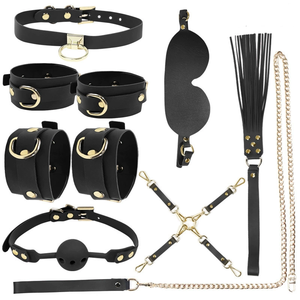 SM大人の大人のおもちゃセット手錠ボールギャグとカップルの情熱の拘束拘束のためのBDSMハーネス目隠しボンデージスーツが含まれています - Product Image 6