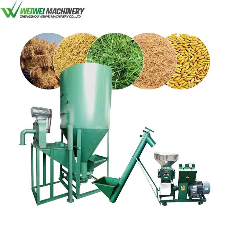 Weiwei feed top grade goat feed production line dry popcorn seeds mill granular for sale