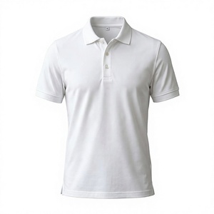 เสื้อเชิ้ตแขนสั้นผู้ชายผ้าถักเนื้อนุ่ม แห้งเร็ว ระบายอากาศดี สีพื้น ปิดกระดุม 100% ผ้าฝ้ายปิเก้ ทรงสุภาพ ปรับแต่งได้ เหมาะสำหรับกอล์ฟ - Product Image 1