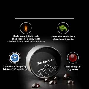 OEM Pure Himalayan Shilajit Gummies 1000mg Suplemento de salud a base de hierbas orgánicas para adultos en dosis de cápsula blanda - Product Image 2