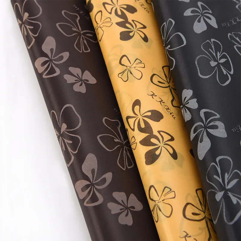 Kunden spezifisches Muster Wasserdichter Oxford-Stoff aus 100% Polyester mit Blumen druck für Taschen-/Canvas-/Vorhangs toff