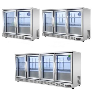 Réfrigérateur à boissons commercial à température unique, 4 portes, à poser sur comptoir, avec contrôle numérique de la température et dégivrage automatique TG - Product Image 3