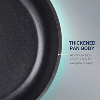 Poêles à frire en alliage d'aluminium de conception coréenne de bonne qualité avec couvercle en verre antiadhésif, capacité de 4-5 L pour une utilisation à la maison dans la cuisine