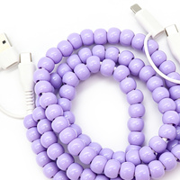 Kabel Tipe C 4 in 1 Kreatif Berhias Manik-Manik, Aksesoris Elektronik, Pengisi Daya Ponsel
