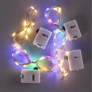 LED button battery copper wire light String 3 flashing modes romantic gift outdoor tree decoration