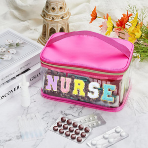 Hot <strong>Sale</strong> Waterproof Transparent Pvc Embroidery Letter <strong>Cosmetic</strong> <strong>Bag</strong> Women Large Capacity Travel Toiletry <strong>Bag</strong> Makeup <strong>Bag</strong> - Product Image 4