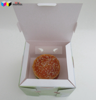 Fábrica biodegradable para llevar ir a la caja de hamburguesa de papel kraft de concha de almeja caja de embalaje de hamburguesa de papel